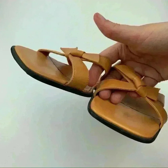 Michelle D sandals rumba 7 melon leather slides 90s Y2k - Picture 9 of 11